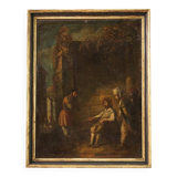 Religious painting The parable of the unfaithful farmer from the 17th century