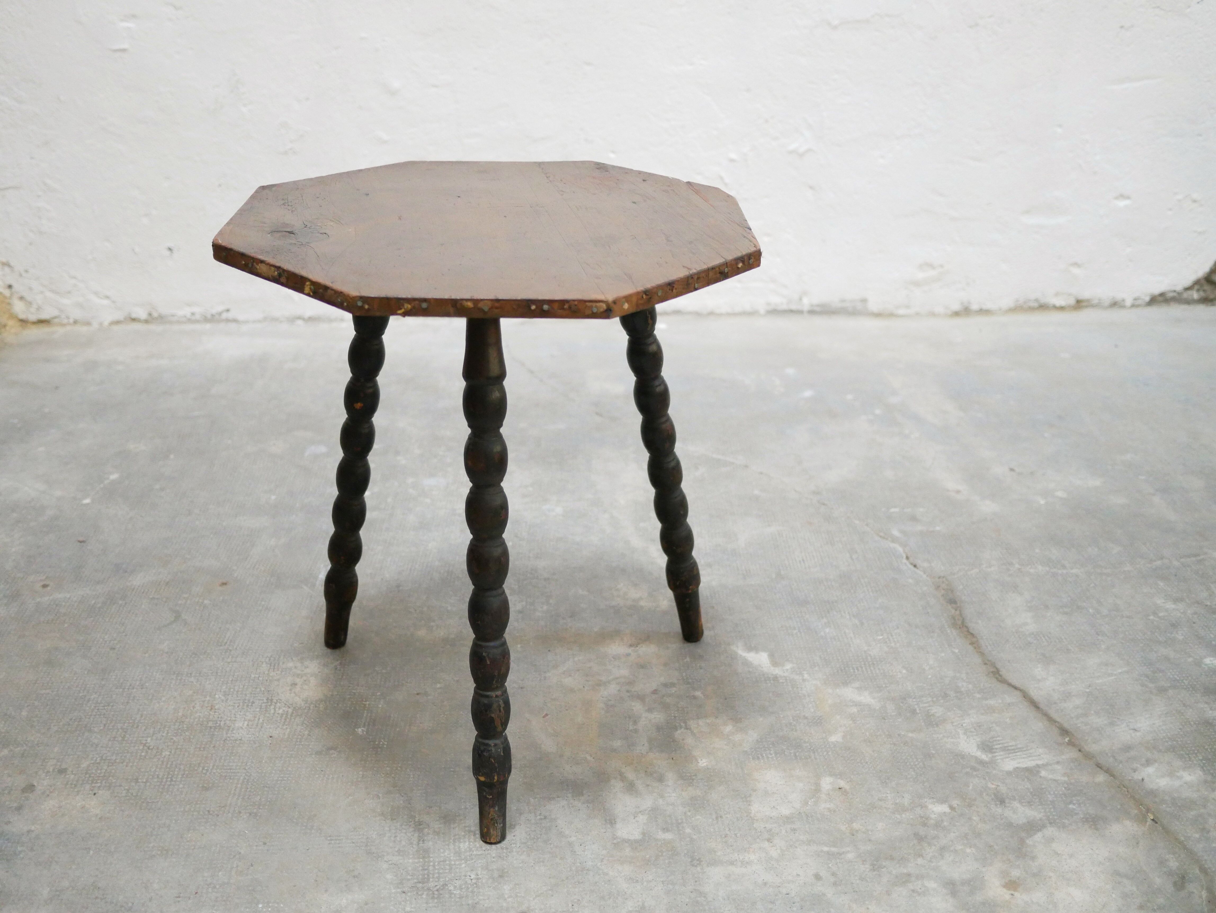 Vintage tripod side table