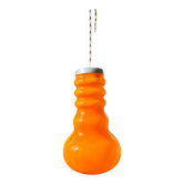 Vintage seventies orange opaline pendant light