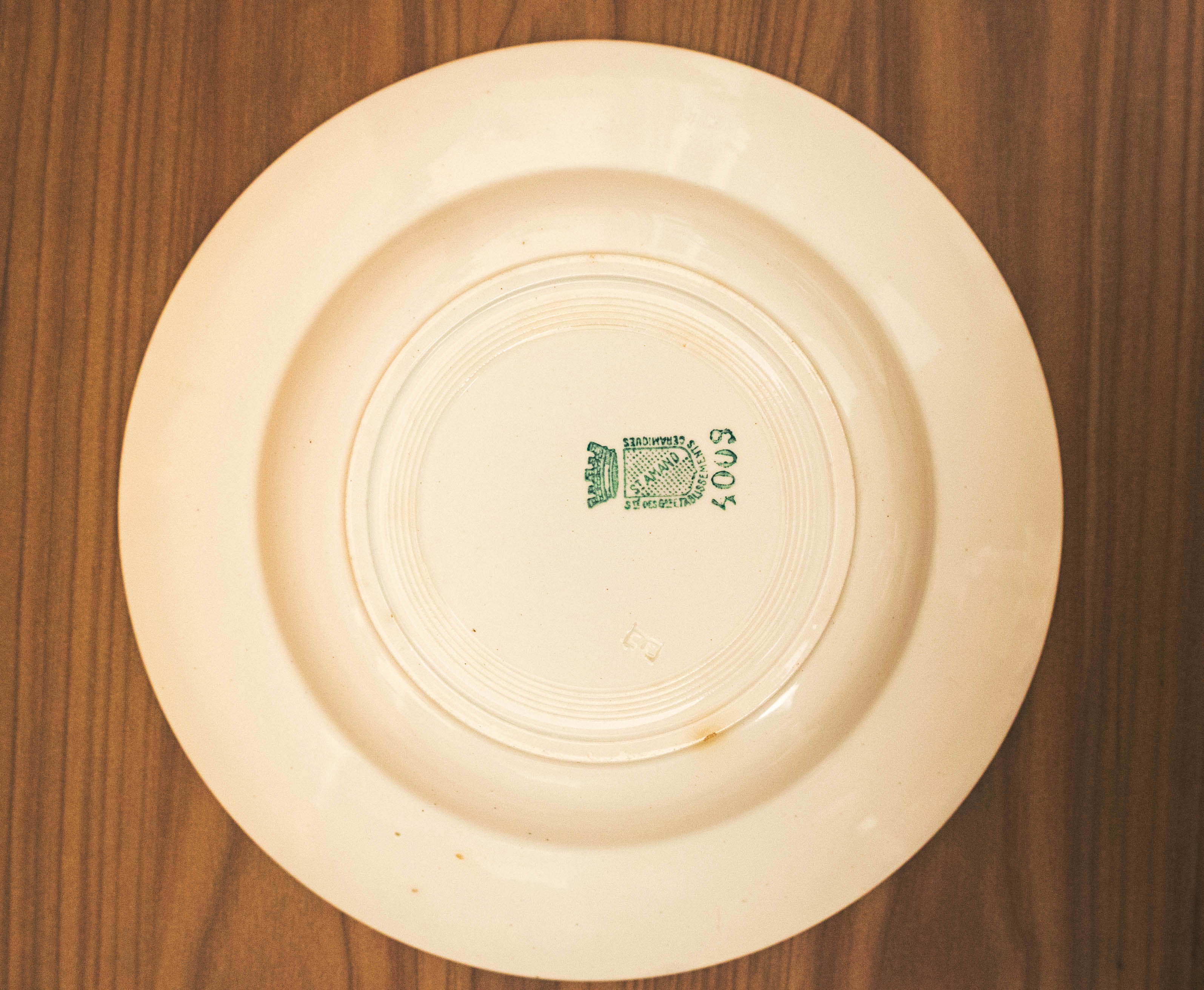 Set of 6 ceramic plates St-Amand