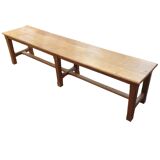 Rustic oak bench length 1m80