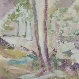 Oil on canvas signed  STourret village de beaulieu