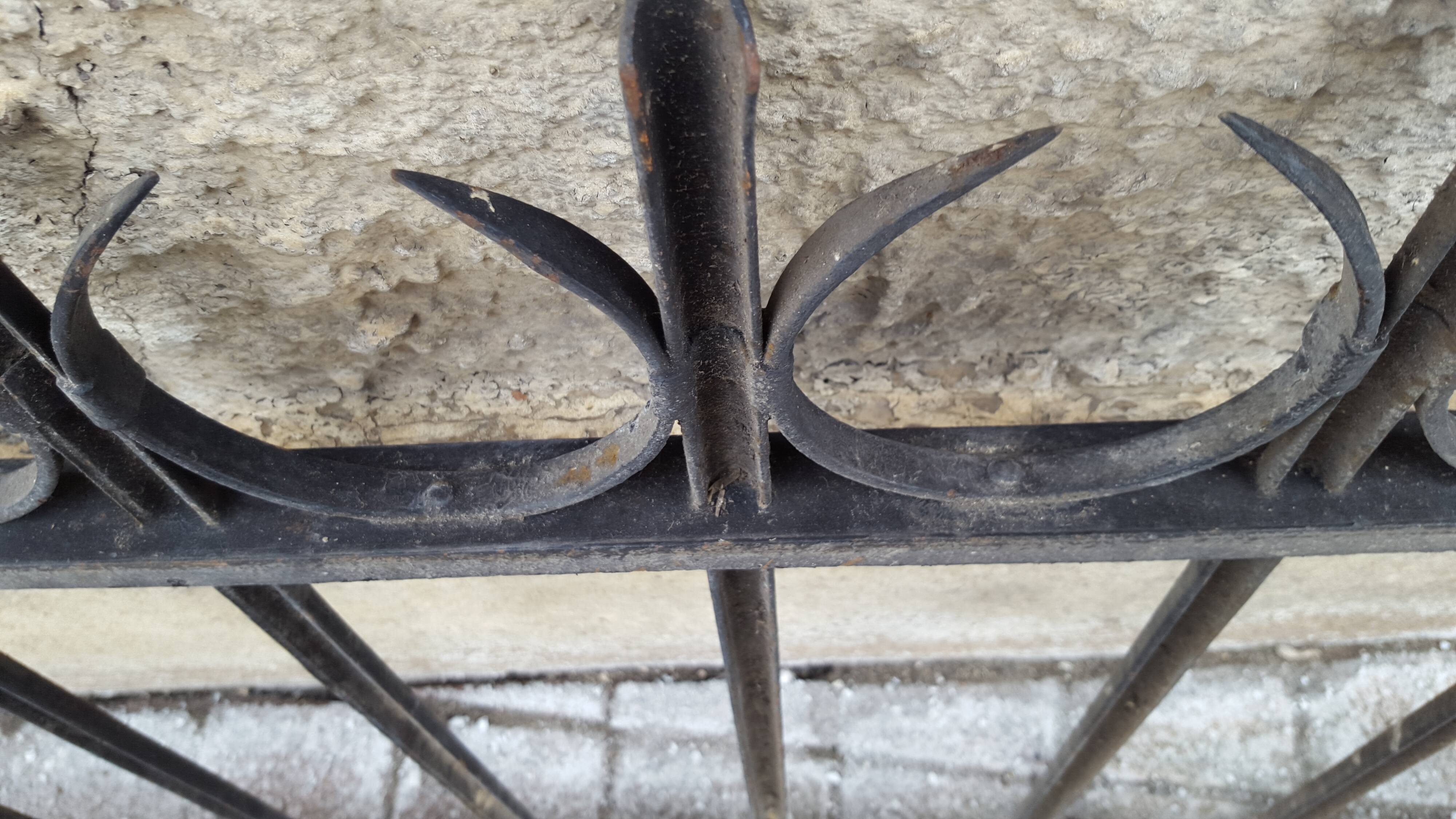 Wrought iron garden grids