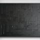 Tableau abstrait peinture monochrome noir
