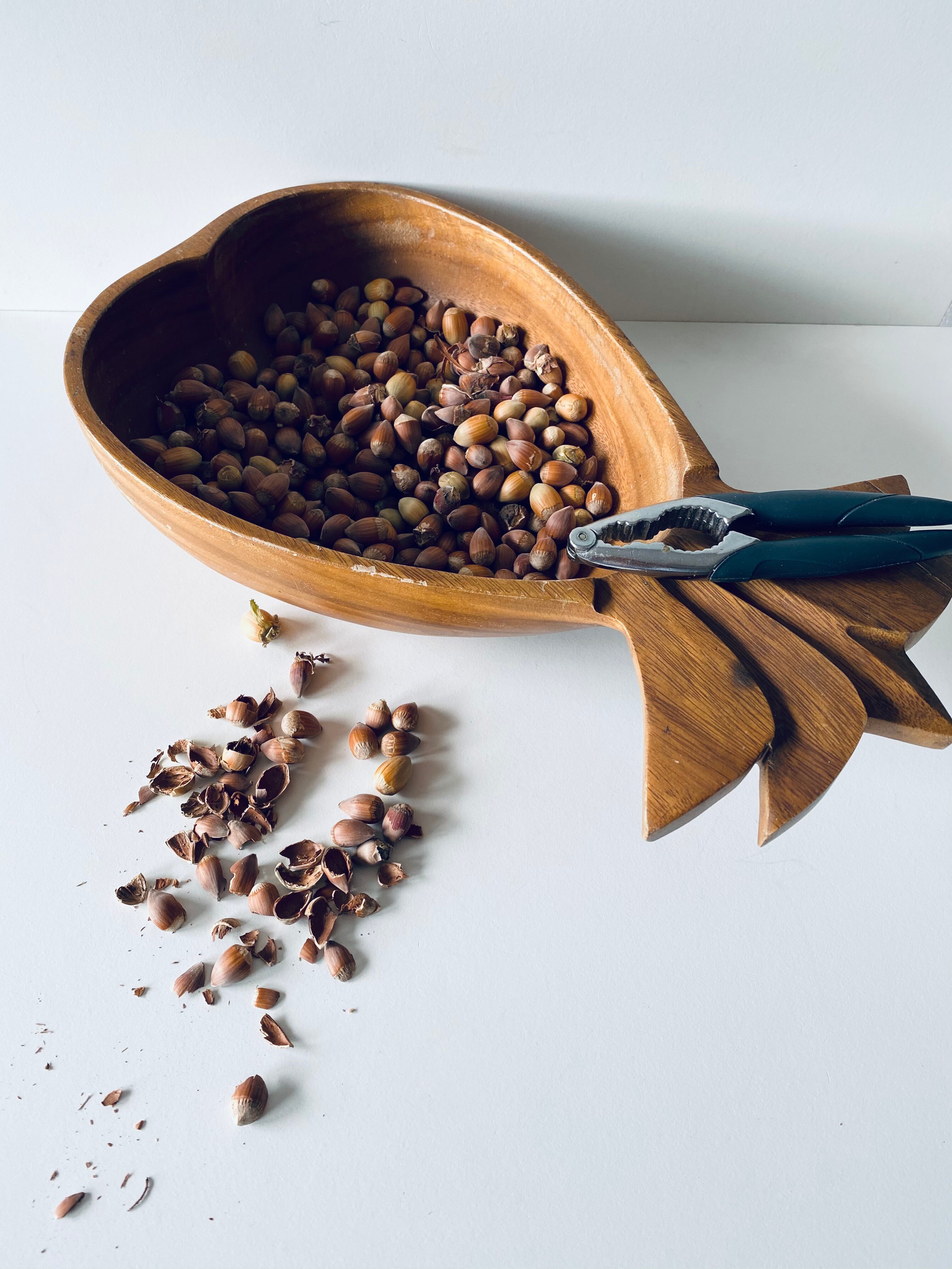 Vintage wooden pineapple cut