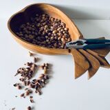 Vintage wooden pineapple cut