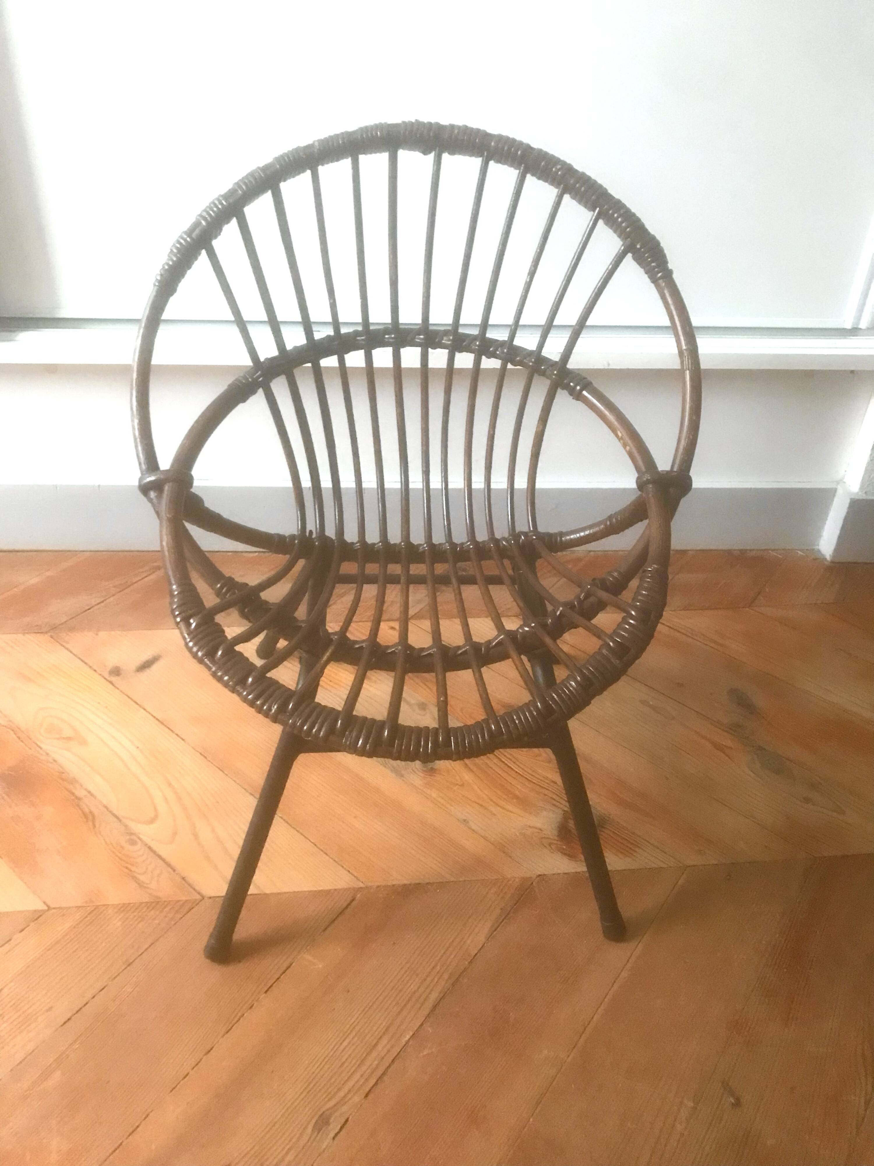 Children's rattan chair 1960