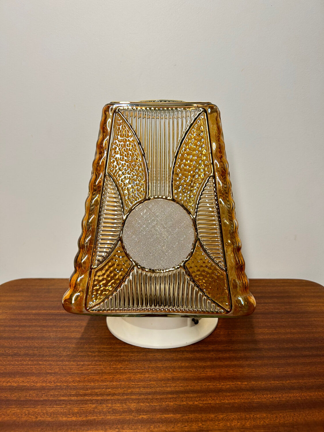 Globe glass chandelier or lamp 60s