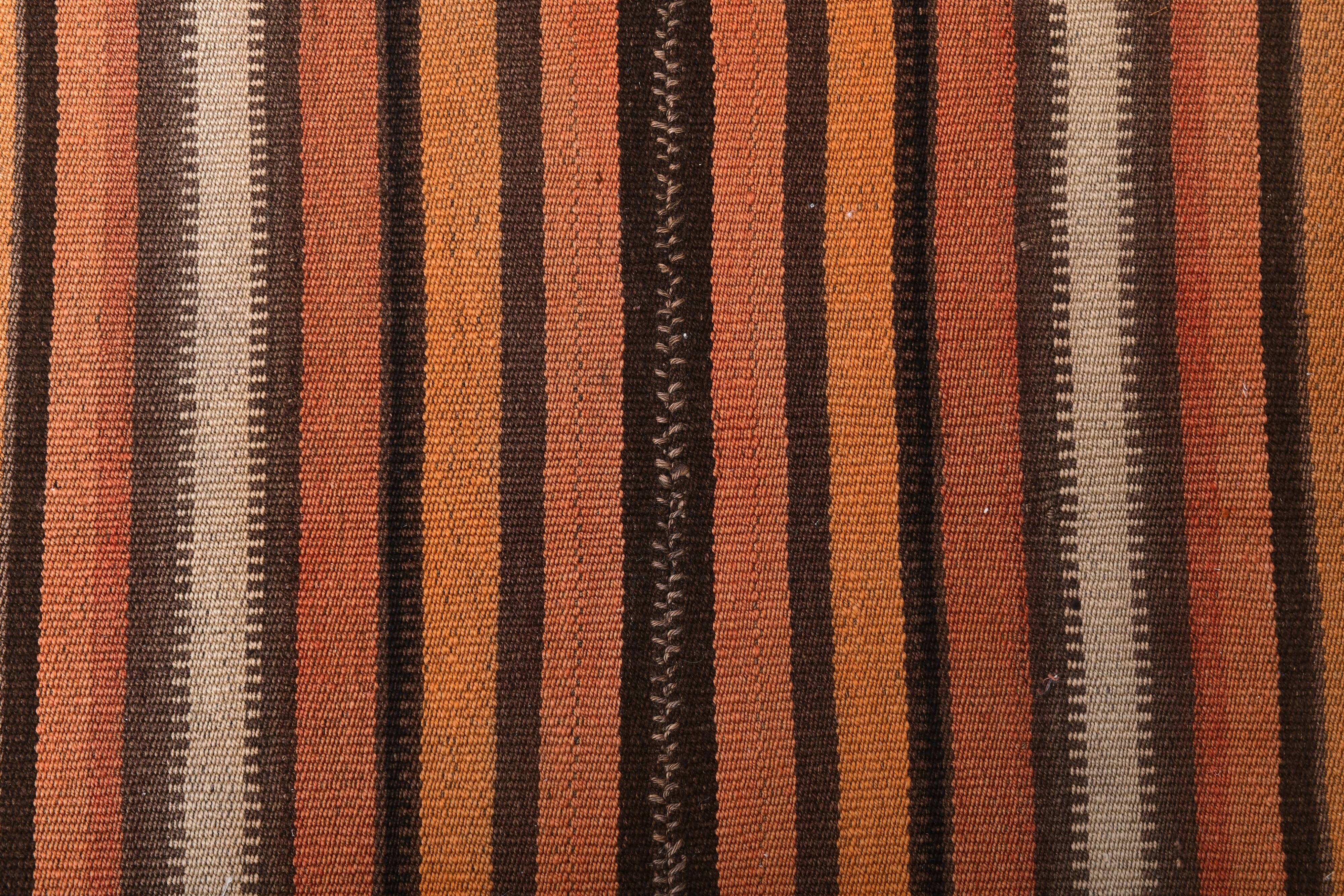 2x7 Brown Orange Vintage Kilim Runner Rug 73x221Cm SK 241806