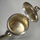 Silver-plated metal coffee pot and milk jug