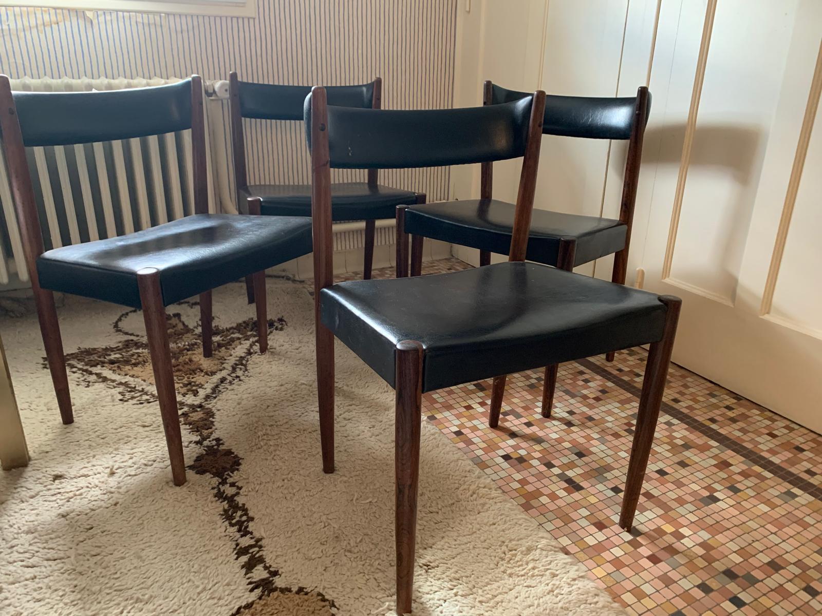 4 Danish design chairs from the 1960s