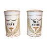 2 antique apothecary medicine jars in porcelain 14X9