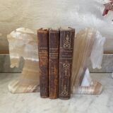 Pair of horse bookends in onyx