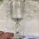 Baccarat 10 white wine glasses, Renaissance model, around 1900.