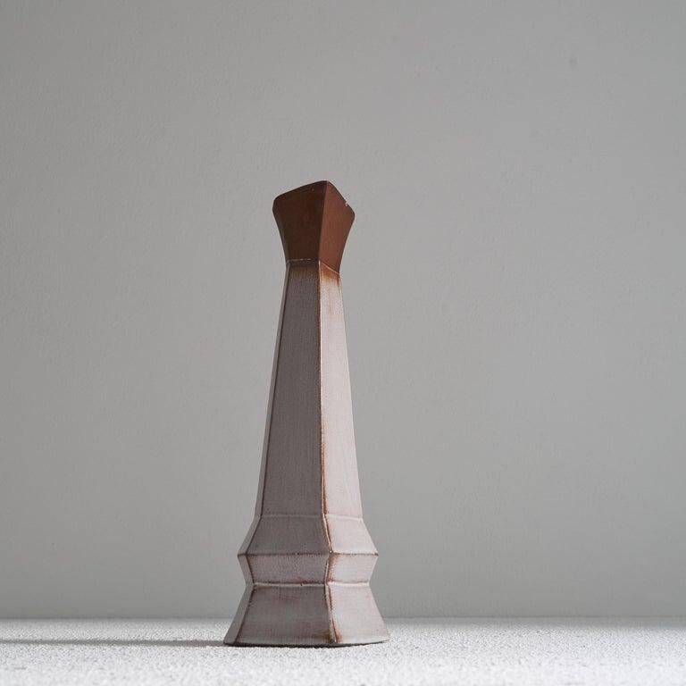Cubist ceramic pitcher vase from the 1950s.