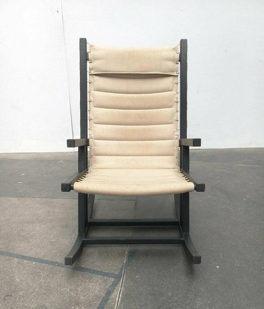 Mid-century German minimalist Safari rocking chair by Casala, 1960s.