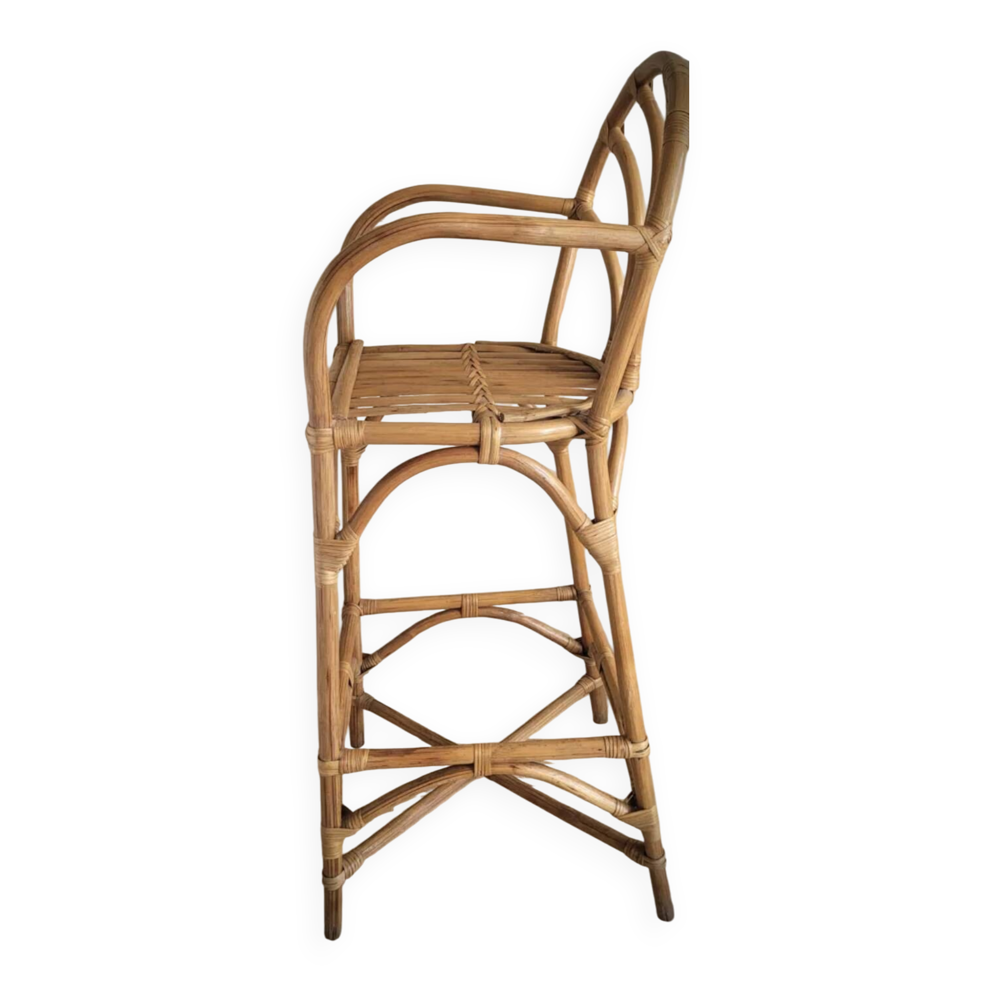 High rattan stool