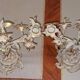 Pair of Louis XV Rocaille Style Candle Holders in Gilded Bronze and Marble