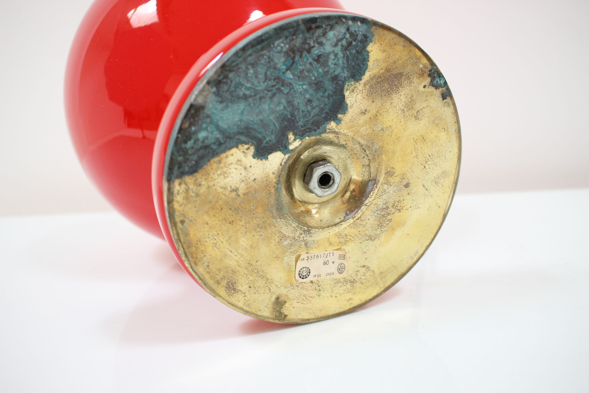 Mid-century all-glass table lamp Osvětlovací sklo Valašské meziříčí, 1970's