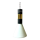 Hanging Light in Opaline Glass and Brass attributed to Stilnovo, 1950s