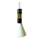 Hanging Light in Opaline Glass and Brass attributed to Stilnovo, 1950s