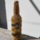 Large vintage woven rattan vase 1960s