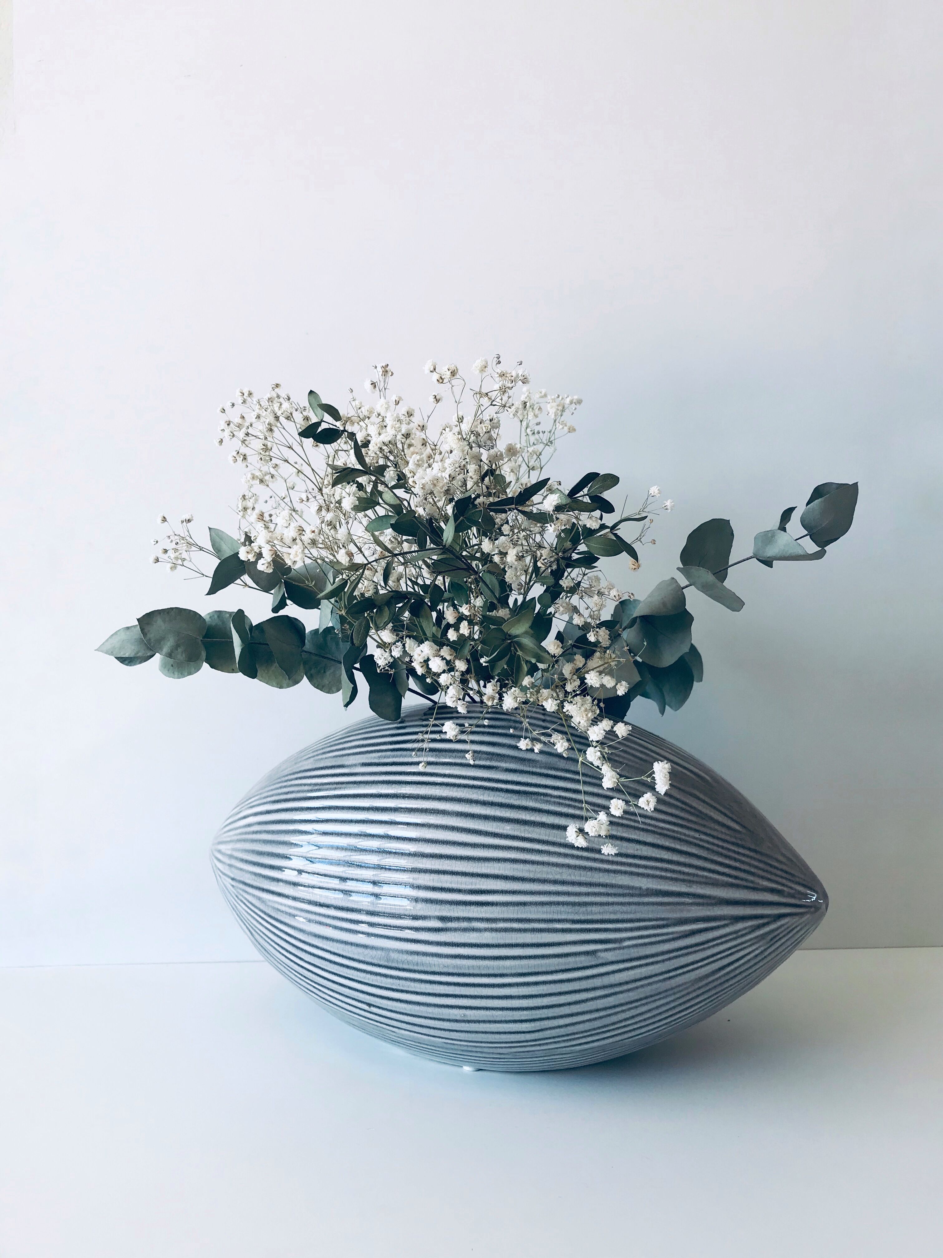 Oval contemporary vase