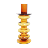 Space age glass candle holder