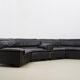Carlo Bartoli Leather Sofa Bogo Series for Rossi di Albizzate Italy 1970s