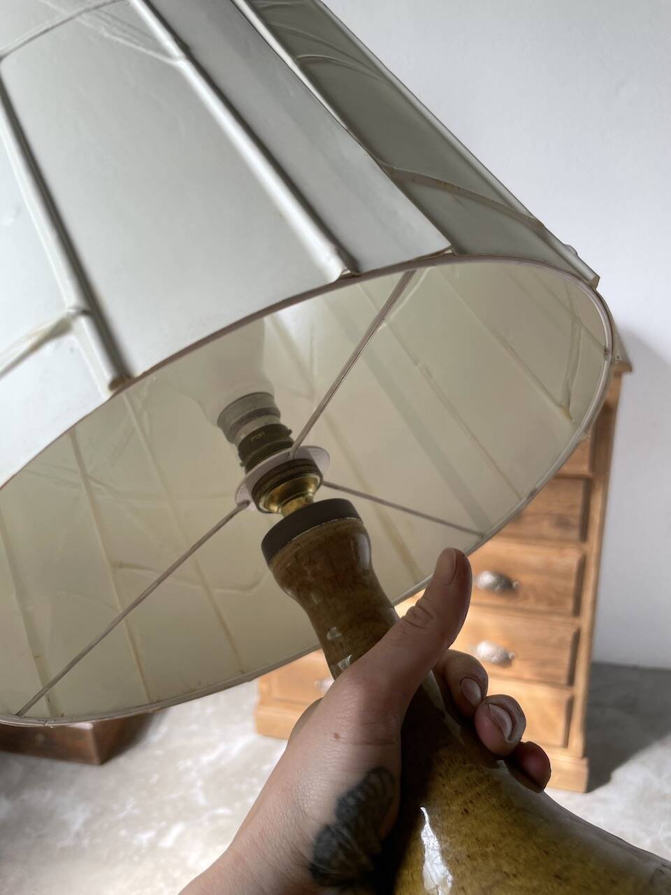 50s ceramic lamp Poteries du Marias