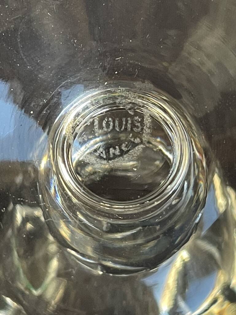 2899 – 5 Saint Louis wine glasses Jersey service In strong cut crystal