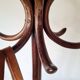 Antique curved wooden coat rack in the Thonet style, 1875.