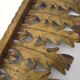 Old rectangular oak leaf mirror in gilded metal Spain 60 70