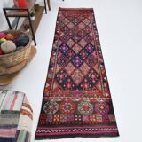 Red Navy Blue Turkish Runner Rug 76x283Cm SK 18873
