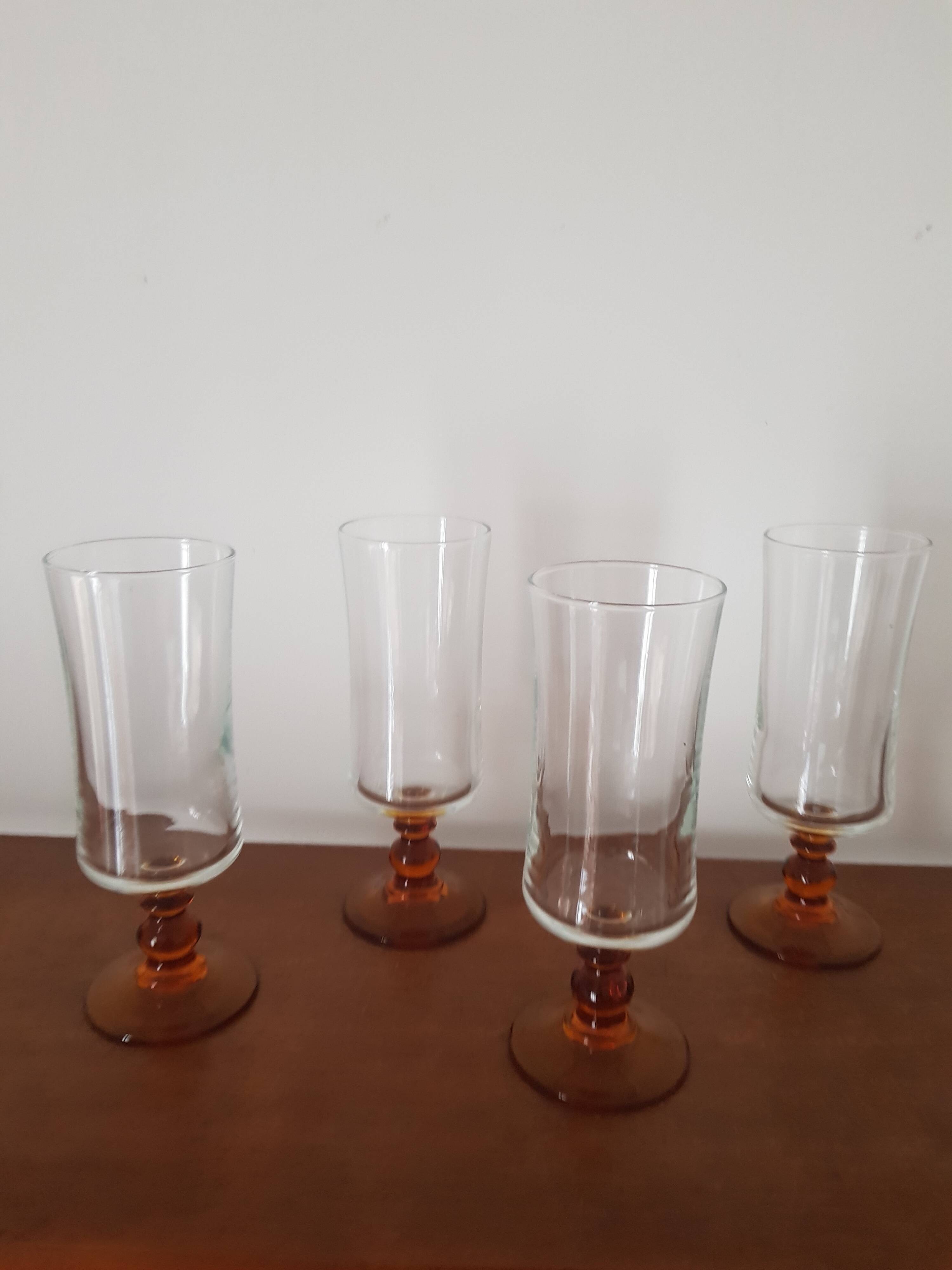 Luminarc amber footed champagne flute