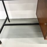 Pierre Guariche desk in teak and lacquered steel