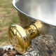 Large Aluminium Champagne Ice Bucket with Gold Tone Handles