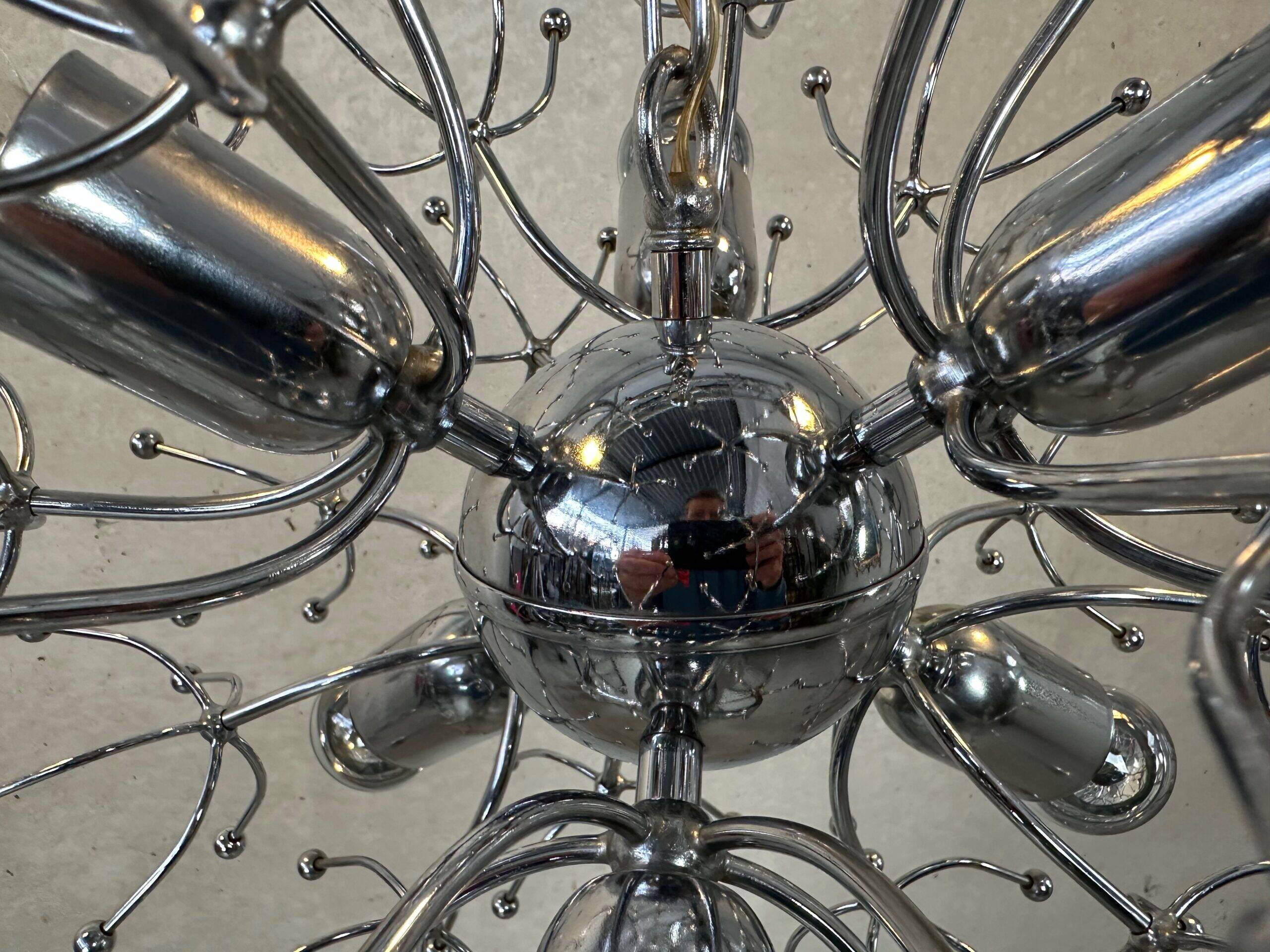 2x vintage Sputnik 'Dandelion' pendant lamp