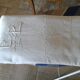 Drap ancien brodé monogramme Cb et fleurs