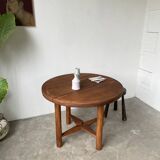 Round folding pine table mountain furniture