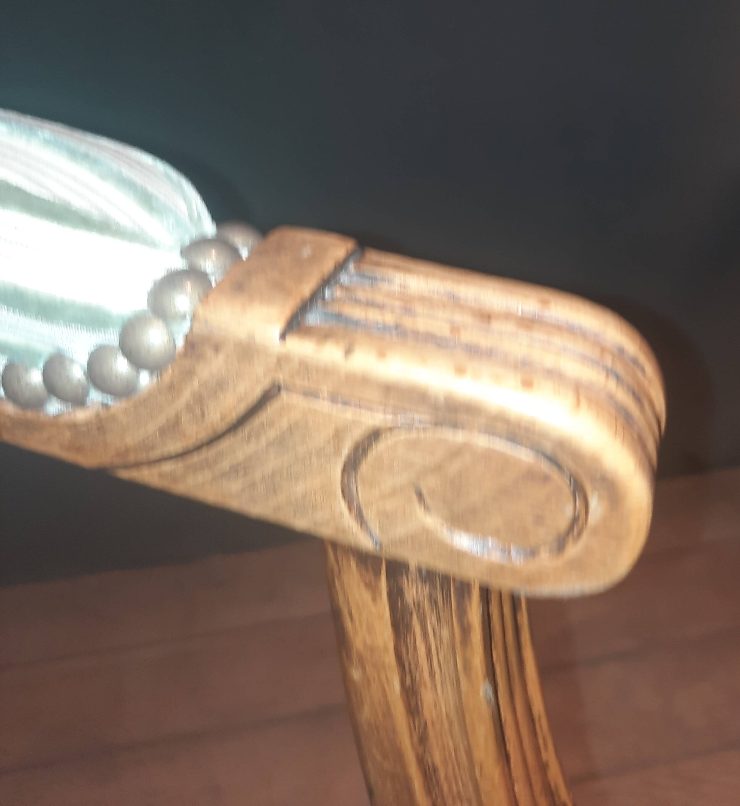 Pair of Louis XVI style medallion armchairs x