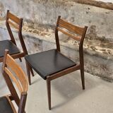 6 Scandinavian style teak chairs 1960