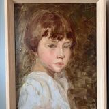 Portrait à l'huile sur carton