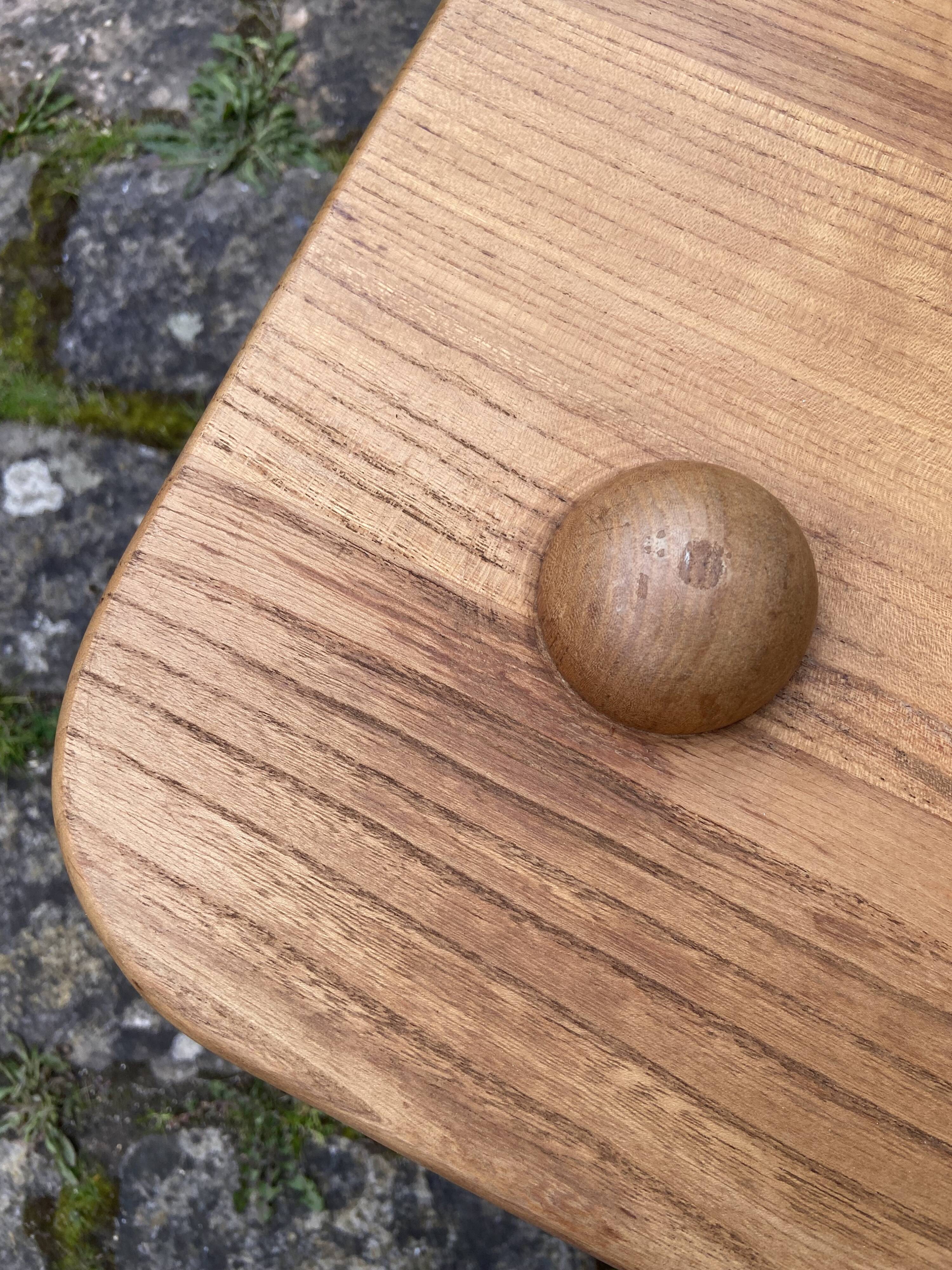 Table basse en pin vintage 1980