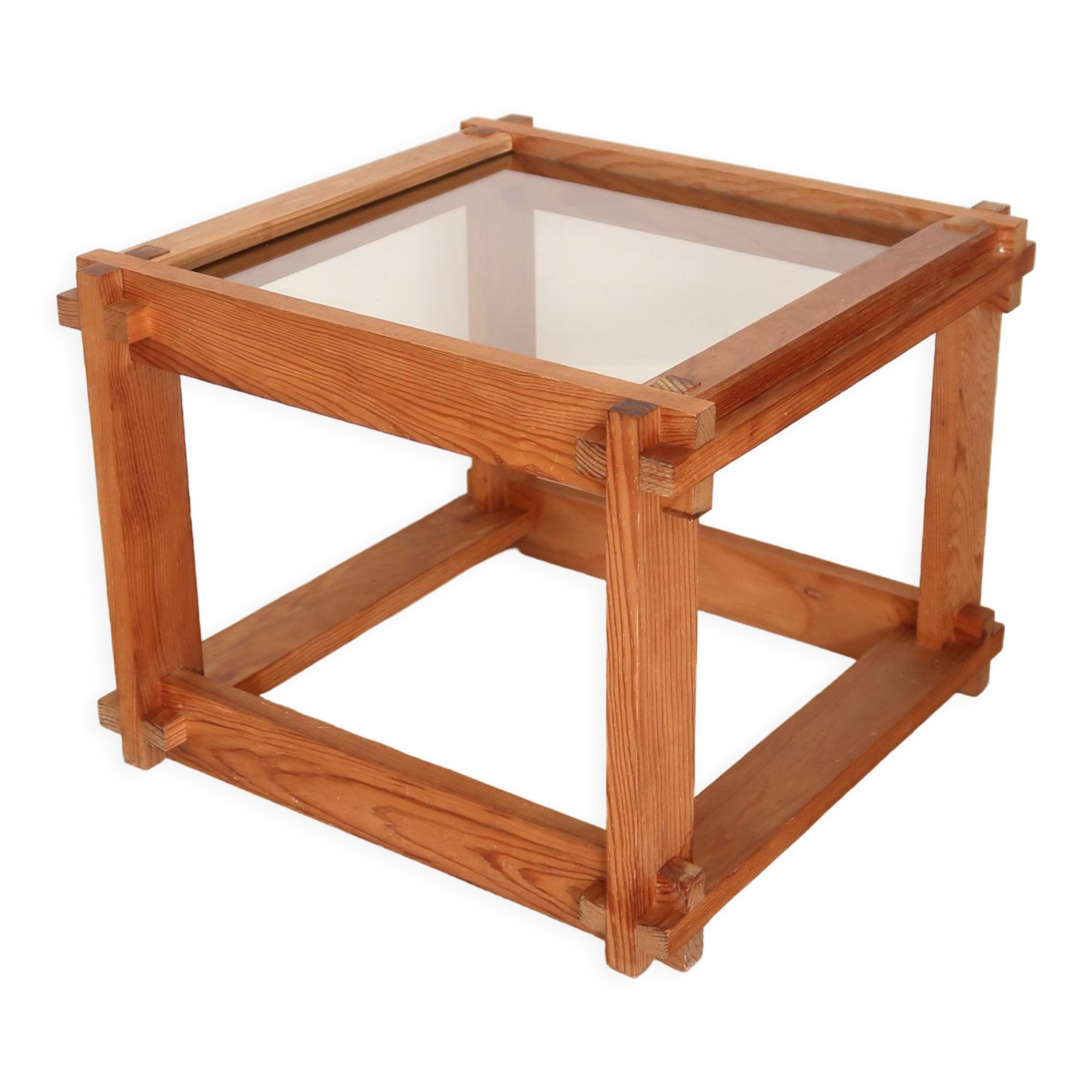 Wooden side table / bedside table 60s 70s