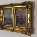 Diptyque couple of old English golfers