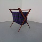 Danish Foldable Teak Magazine Rack, 1960s