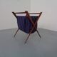Danish Foldable Teak Magazine Rack, 1960s