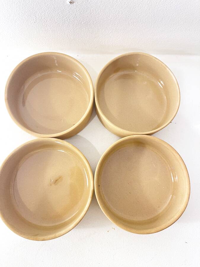 Stoneware ramekins from Gien for Le Creuset, 1970