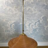 Suspension in reed pencil with extendable brass stem, Italy, mid-century modernism.